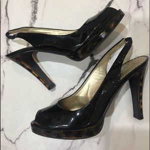 Jessica Simpson 6.5B/36.5 Black Peep toe pumps